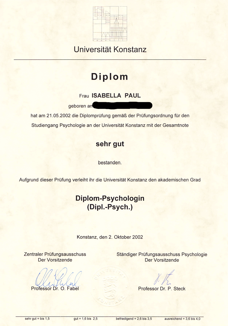 Diplomzeugnis